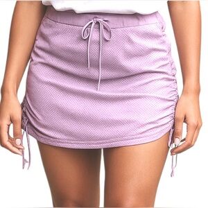 BABY PHAT Micro Mini Skirt Pink Mesh Ruched Tie Sides Sporty Y2K Womens Size XL